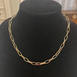 Vintage Gold Tone Chain Choker Collar Statement Necklace